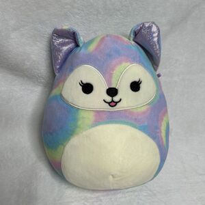 Squishmallows Felexine The Fox Plush Toy Animal 10” Tye Dye Rainbow Swirls